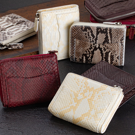 和トモス:ダイヤモンドパイソン(折り畳み財布)内部全面パイソン (DOK-001)